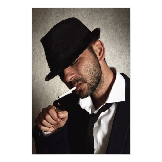 Retro-Raucher Fotodruck (Vorne)