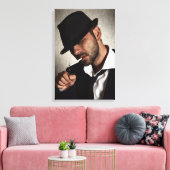 Retro-Raucher Leinwanddruck (Insitu (Wohnzimmer))