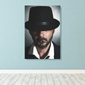 Retro-Raucher Leinwanddruck (Insitu (Holzboden))