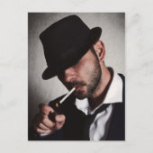 Retro-Raucher Postkarte (Vorderseite)