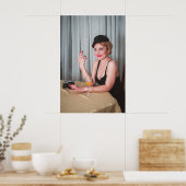 Retro-Raucherin Poster (Küche)