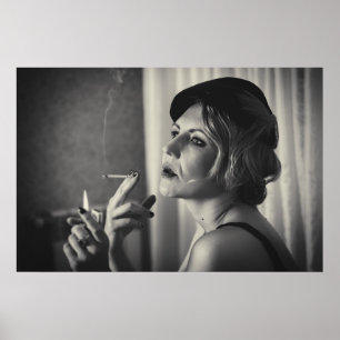 Retro-Raucherin Poster