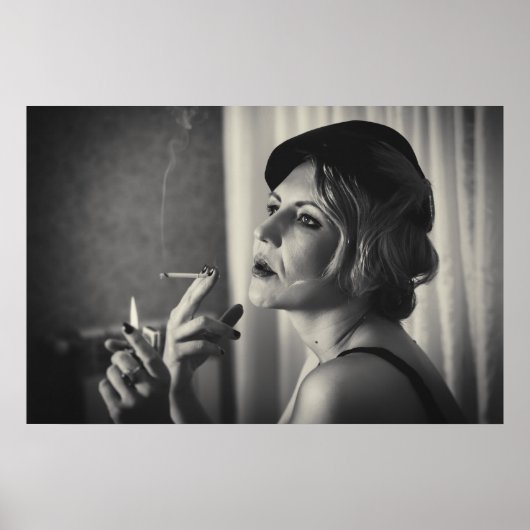 Retro-Raucherin Poster (Vorne)