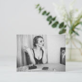 Retro-Raucherin Postkarte (Stehend Vorderseite)