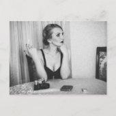 Retro-Raucherin Postkarte (Vorderseite)