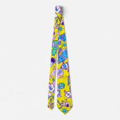 Retro-Raummuster B Gelbe BG Krawatte (Rückseite)