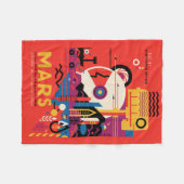 Retro-Raumplakat - Mars-Erkundungsprogramm. Fleecedecke (Vorderseite (Horizontal))
