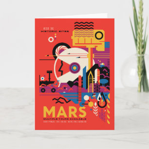 Retro-Raumplakat - Mars-Erkundungsprogramm. Karte