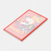 Retro-Raumplakat - Mars-Erkundungsprogramm. Post-it Klebezettel (angewinkelt)