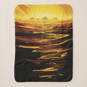 Retro-Raumposter – Saturns größter Mond, Titan. Sherpadecke