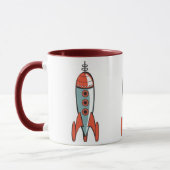 Retro-Raumrakete, Retro-Raumrakete, Retro s... Tasse (Links)