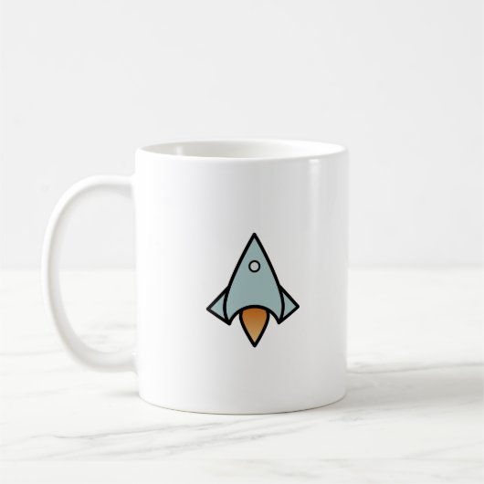 Retro-Raumschiff Kaffeetasse (Links)