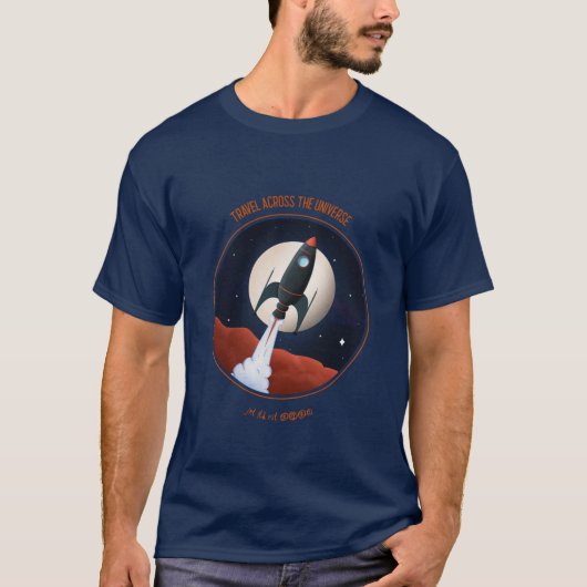 Retro-Raumschiff-T - Shirt (Vorderseite)