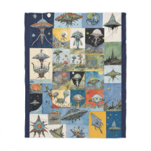 Retro-Raumschiffe und Außerirdischen