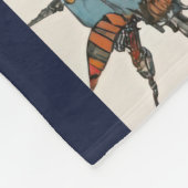 Retro-Raumschiffe und Außerirdischen Fleecedecke (Ecke)