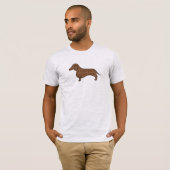 Retro Raute Dackel T Shirt (Vorne ganz)