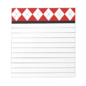 Retro-Raute Editor Notizblock (Vorderseite)