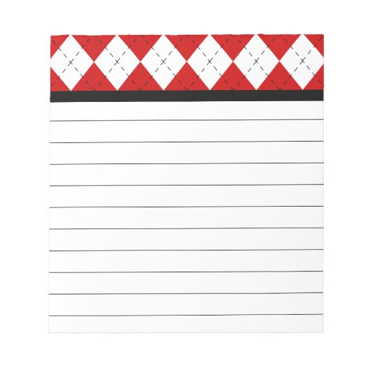 Retro-Raute Editor Notizblock (Vorderseite)