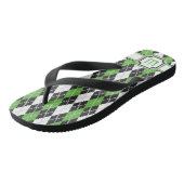Retro-Raute Flip Flops Badesandalen (Schrägansicht)