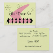 Retro Raute Mitte Jahrhundert Moderner Business Ca Visitenkarte (Vorne/Hinten)