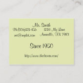 Retro Raute Mitte Jahrhundert Moderner Business Ca Visitenkarte (Rückseite)