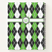 Retro Raute SpiralNotebook Notizbuch (Rückseite)