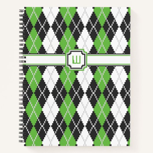 Retro Raute SpiralNotebook Notizbuch (Vorderseite)