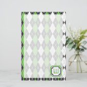 Retro Raute Stationery Briefpapier (Stehend Vorderseite)