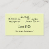 Retro Rauten-Mitte- des Jahrhundertsmoderne Visitenkarte (Rückseite)