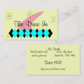 Retro Rauten-Mitte- des Jahrhundertsmoderne Visitenkarte (Vorne/Hinten)