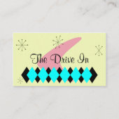 Retro Rauten-Mitte- des Jahrhundertsmoderne Visitenkarte (Vorderseite)