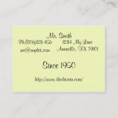 Retro Rauten-Mitte- des Jahrhundertsmoderner Visitenkarte (Rückseite)