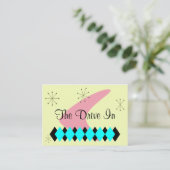 Retro Rauten-Mitte- des Jahrhundertsmoderner Visitenkarte (Stehend Vorderseite)