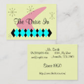 Retro Rauten-Mitte- des Jahrhundertsmoderner Visitenkarte (Vorne/Hinten)