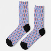 Retro rautenförmiges Muster. Socken (Linkes Detail)