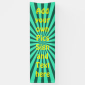 Retro Rays Black transp. + Ihr Backgr. Ideen Banner (Vertikal)