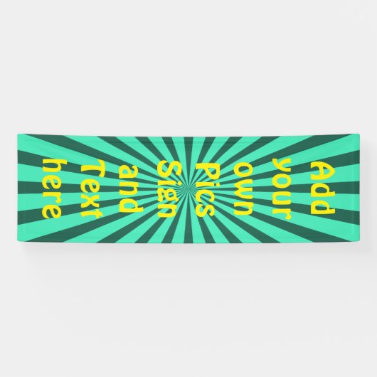 Retro Rays Black transp. + Ihr Backgr. Ideen Banner (Horizontal)