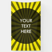 Retro Rays schwarz transparent + Ihre Idee Banner (Vertikal)