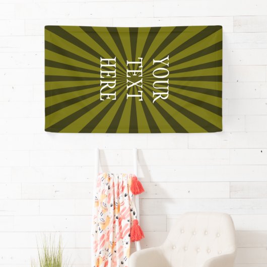 Retro Rays schwarz transparent + Ihre Idee Banner (Insitu)