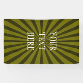 Retro Rays schwarz transparent + Ihre Idee Banner (Horizontal)