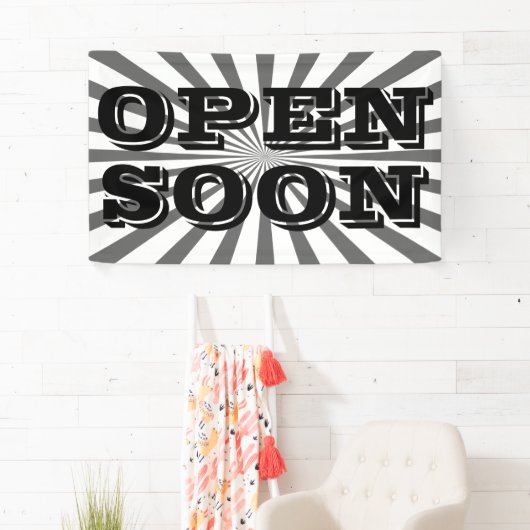 Retro Rays schwarz transparent + Ihre Idee Banner (Insitu)