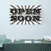 Retro Rays schwarz transparent + Ihre Idee Banner (Messeveranstaltung)