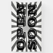 Retro Rays schwarz transparent + Ihre Idee Banner (Vertikal)