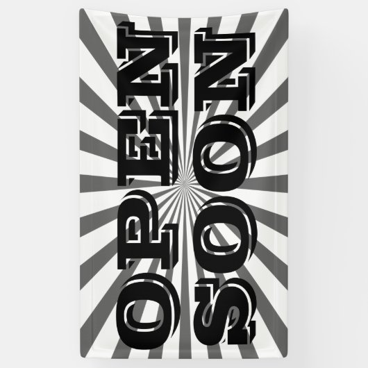 Retro Rays schwarz transparent + Ihre Idee Banner (Vertikal)