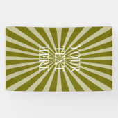 Retro Rays weiß transparent + Ihre Idee Banner (Horizontal)