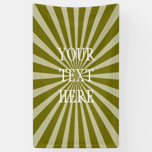 Retro Rays weiß transparent + Ihre Idee Banner (Vertikal)