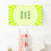 Retro Rays weiß transparent + Ihre Idee Banner (Insitu)