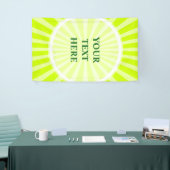 Retro Rays weiß transparent + Ihre Idee Banner (Messeveranstaltung)