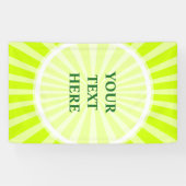 Retro Rays weiß transparent + Ihre Idee Banner (Horizontal)