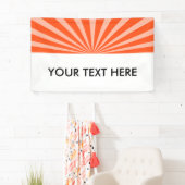 Retro Rays weiß transparent + Ihre Idee Banner (Insitu)